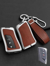 Lexus Key Fob Cover with Leather & Metal Frame