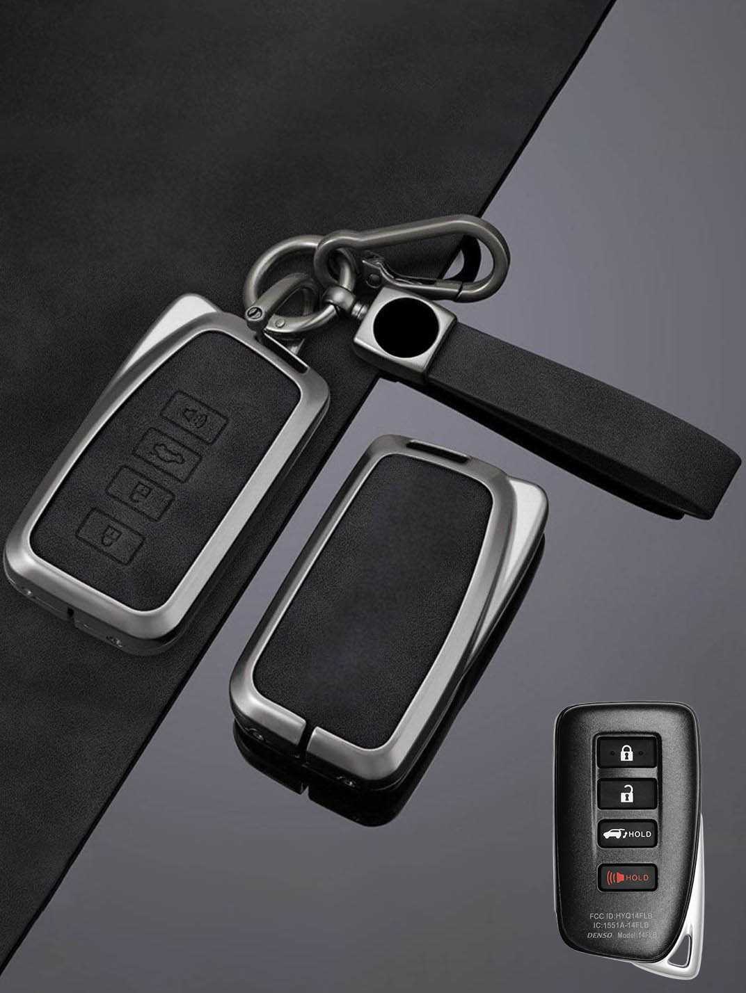Lexus Key Genuine Leather & Metal Frame
