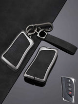 Lexus Key Fob Cover with Leather & Metal Frame