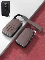 Lexus Key Fob Cover with Leather & Metal Frame