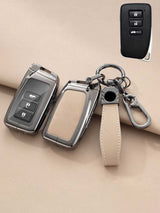 Lexus Key Fob Cover with Leather & Metal Frame