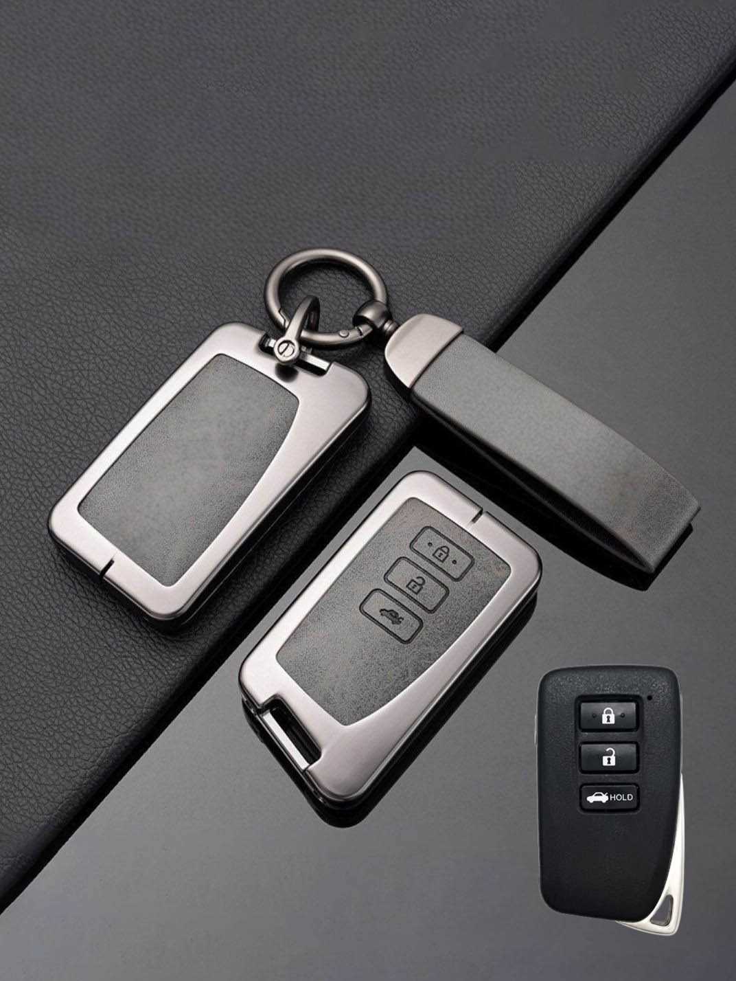 Lexus Key Genuine Leather & Metal Frame