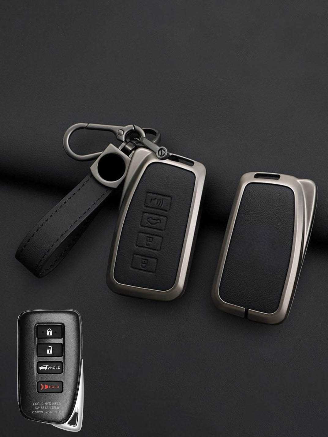 Lexus Key Genuine Leather & Metal Frame