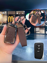 Vintage Leather Metal Alloy Lexus Key Cover