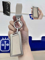 Lexus Key Fob Cover with Leather & Metal Frame