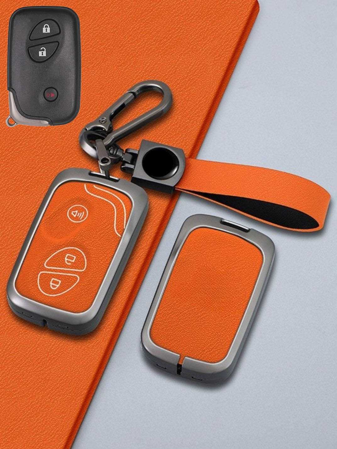 Lexus Key Genuine Leather & Metal Frame