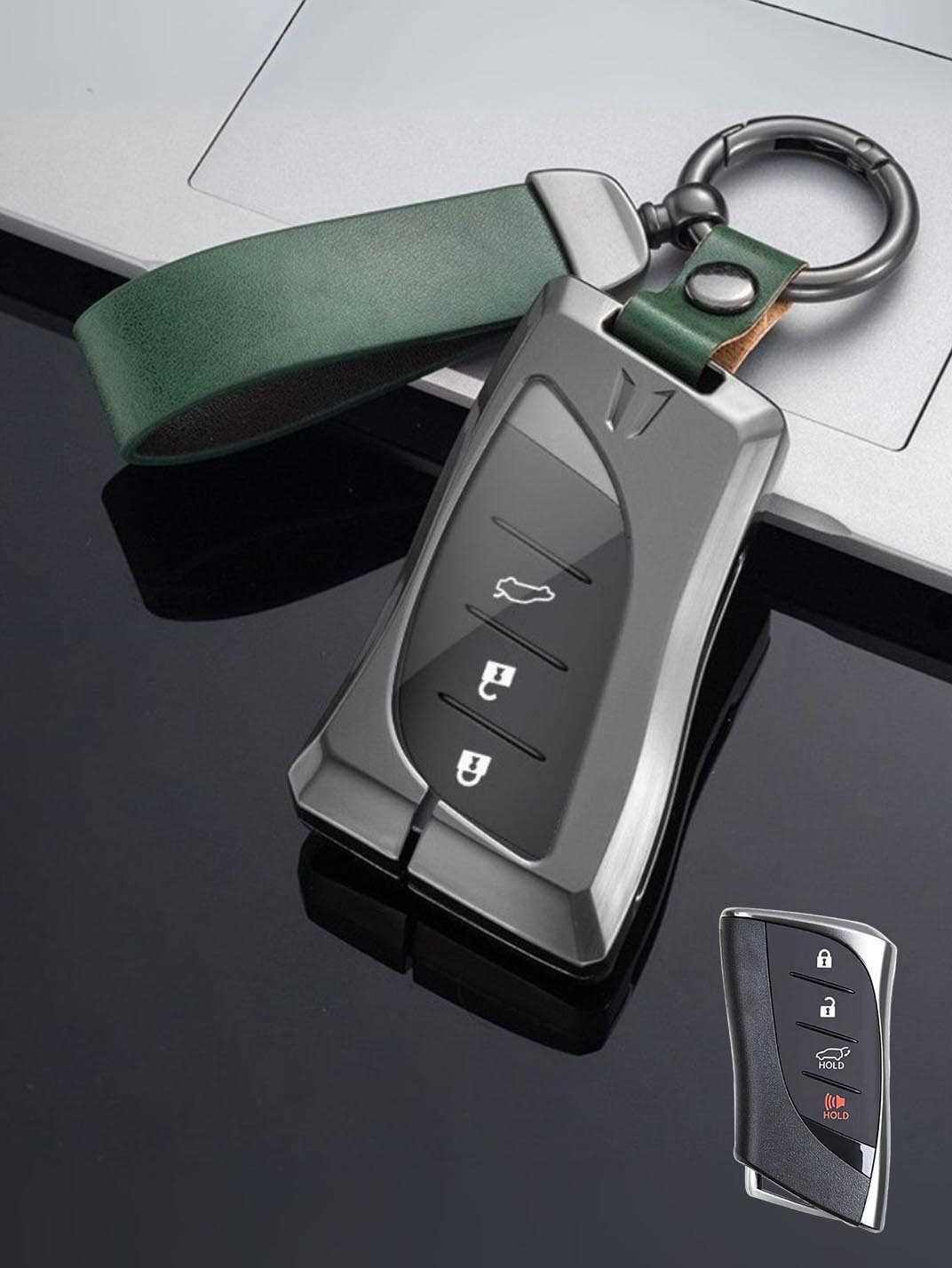 Vintage Leather Metal Alloy Lexus Key Cover