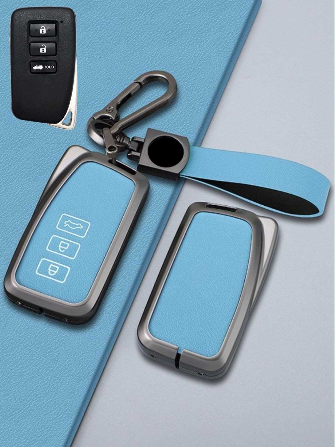 Lexus Key Genuine Leather & Metal Frame