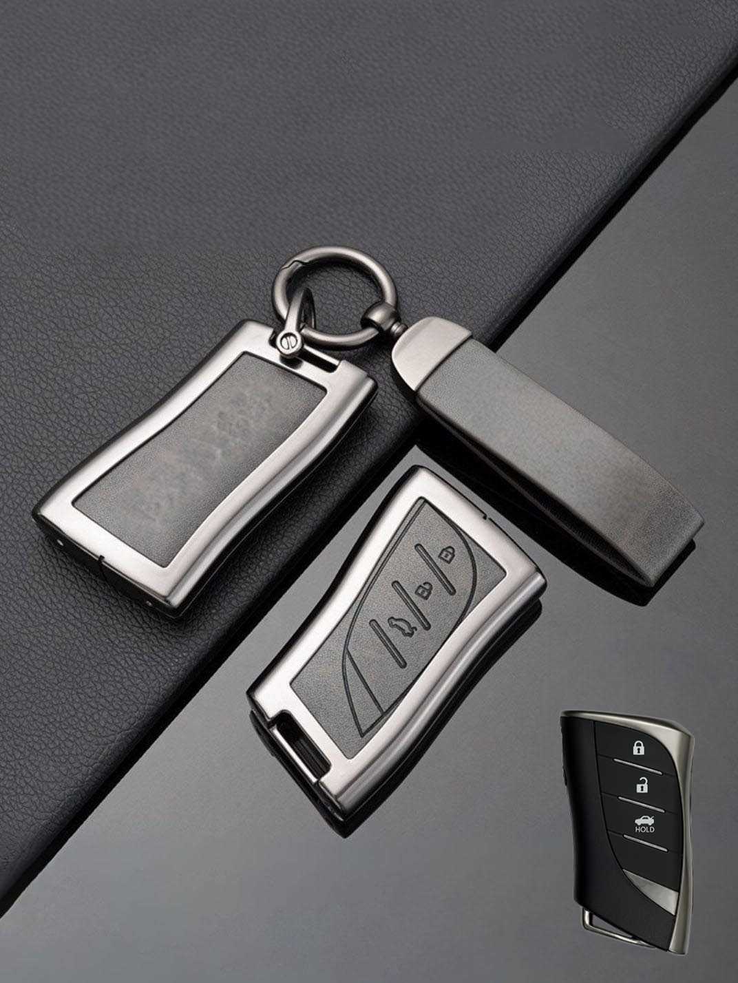 Lexus Key Genuine Leather & Metal Frame