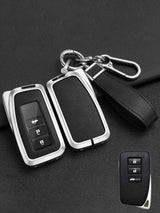 Lexus Key Fob Cover with Leather & Metal Frame
