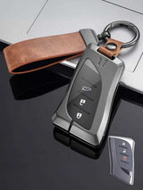 Vintage Leather Metal Alloy Lexus Key Cover