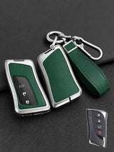 Lexus Key Fob Cover with Leather & Metal Frame