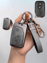 Lexus Key Fob Cover with Leather & Metal Frame