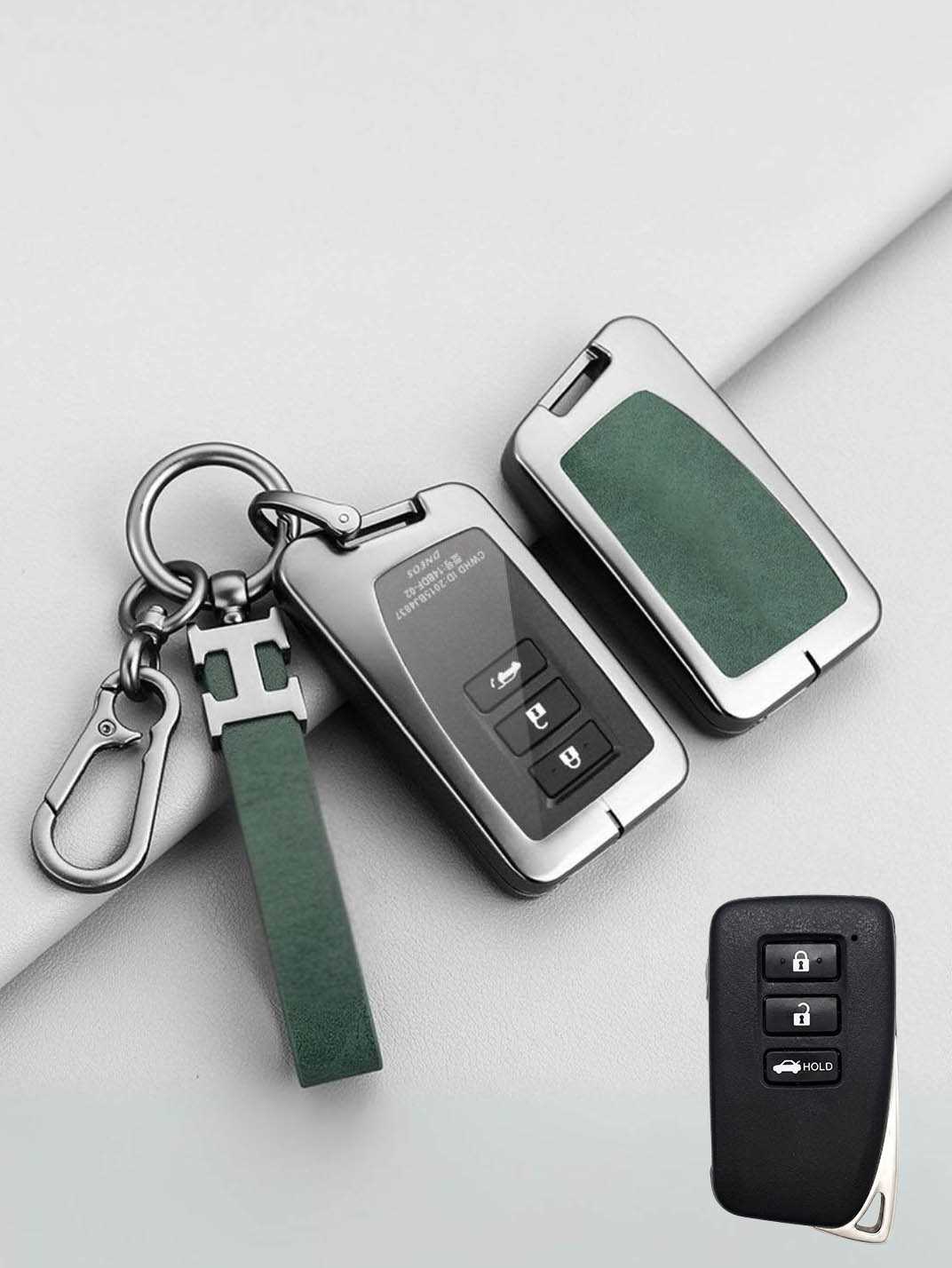 Vintage Leather Metal Alloy Lexus Key Cover