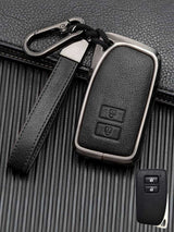 Lexus Key Fob Cover with Leather & Metal Frame
