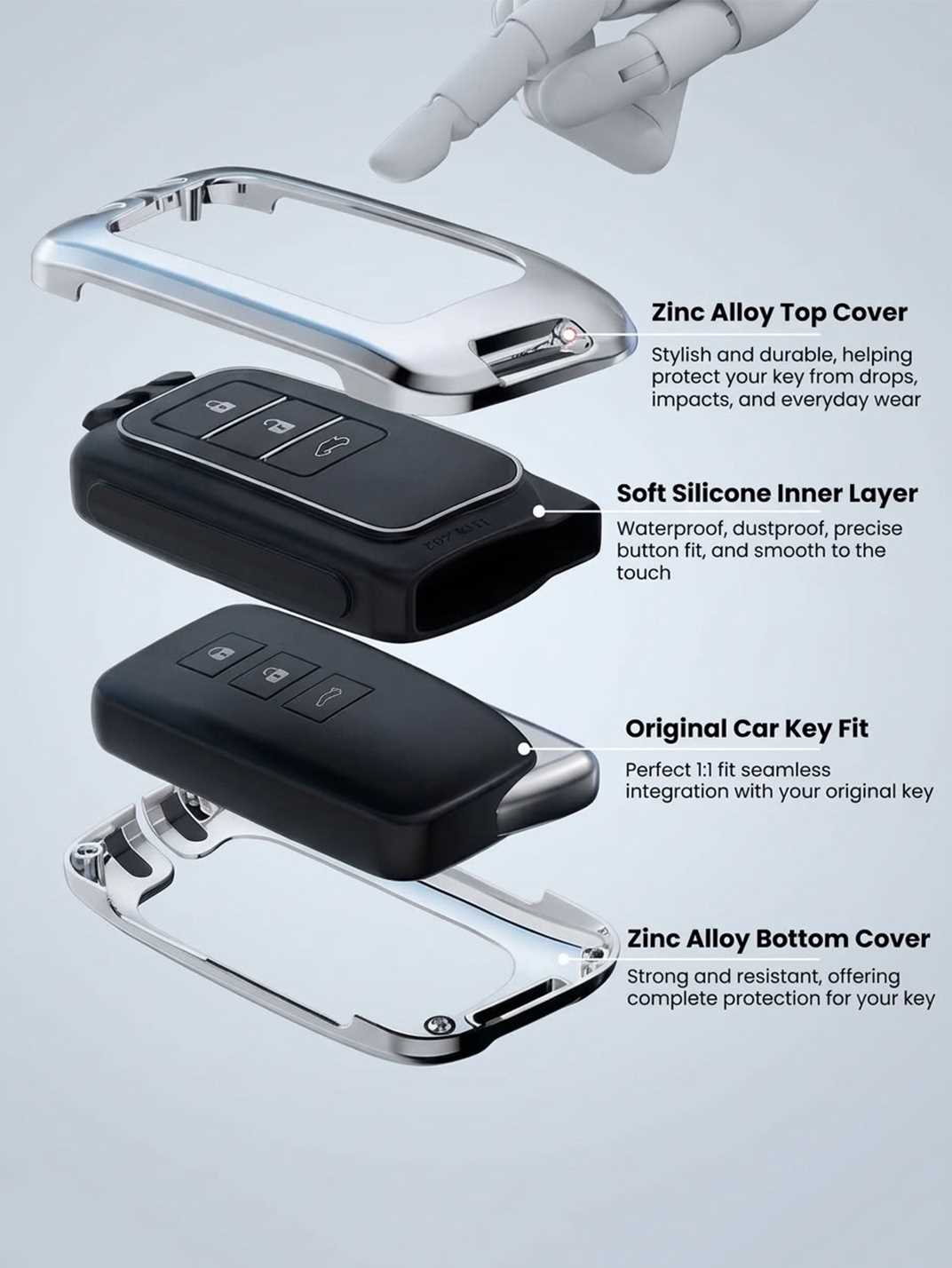 Premium Alloy Lexus Key Fob Cover
