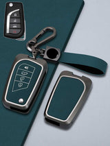 Toyota Key Genuine Leather & Metal Frame