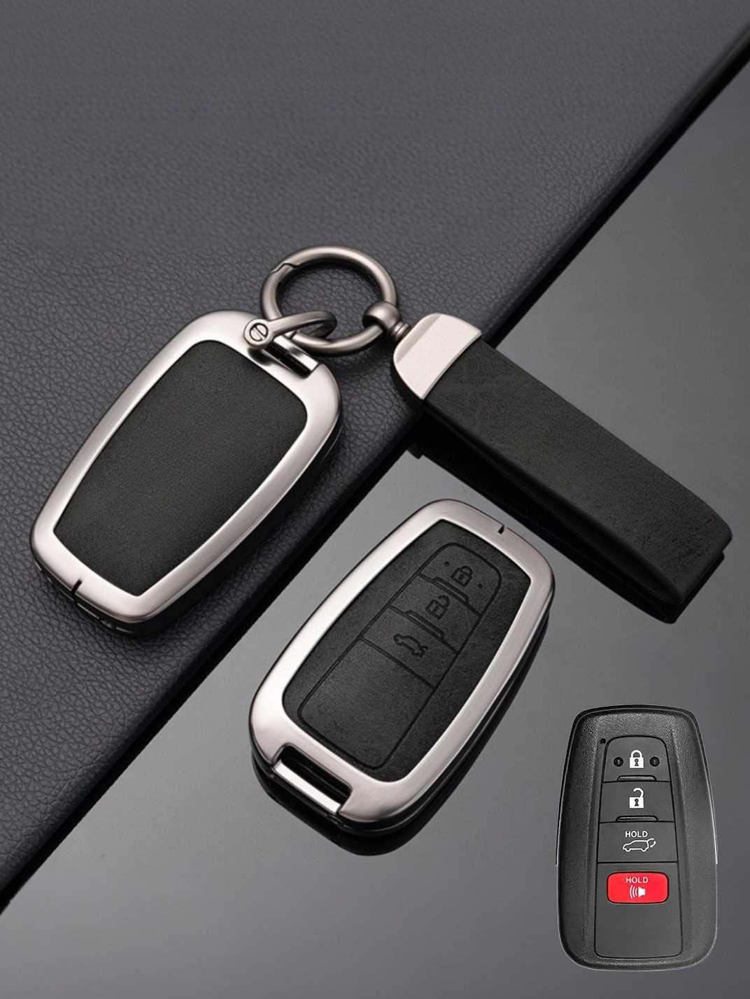 Toyota Key Genuine Leather & Metal Frame