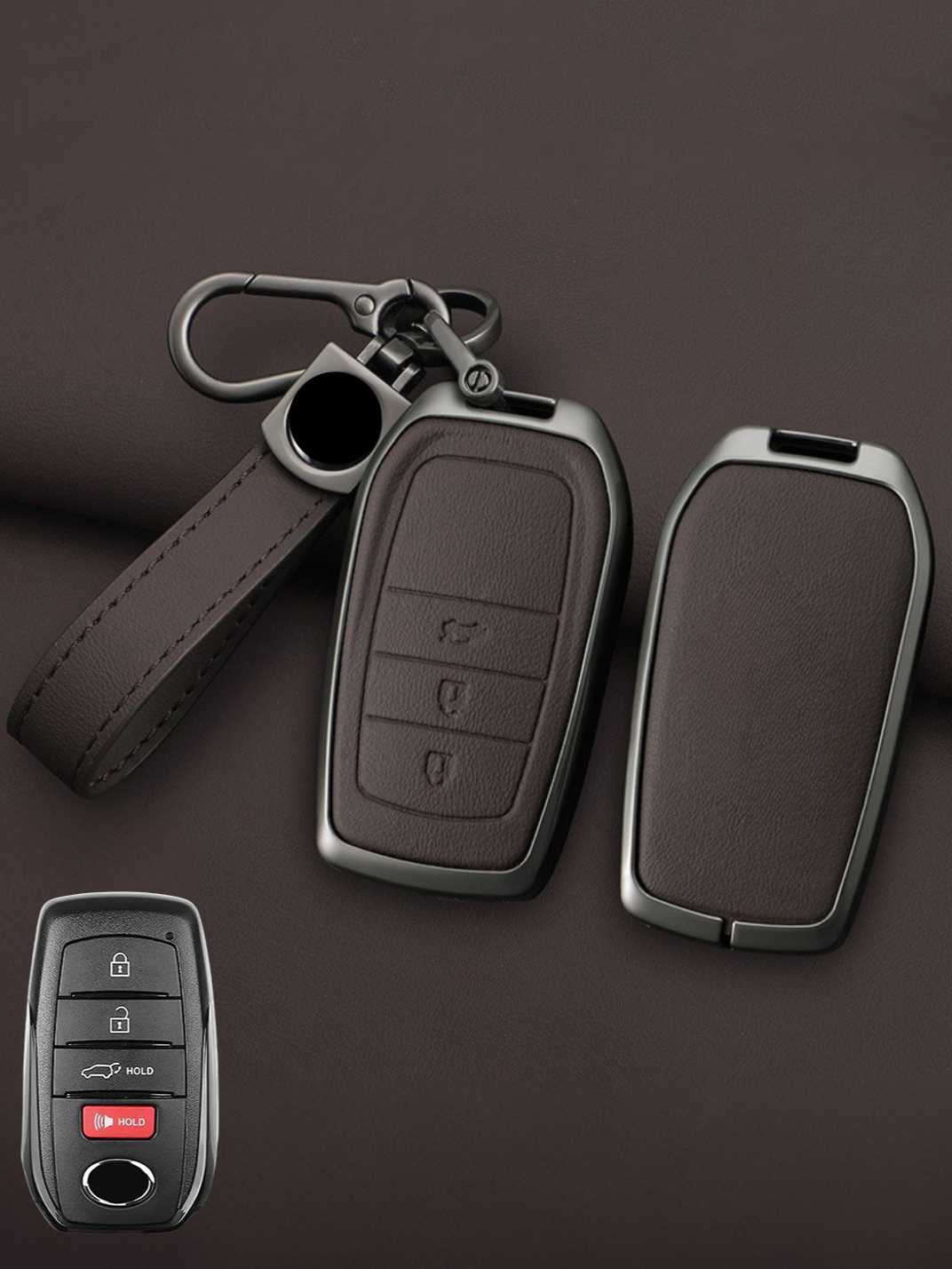 Toyota Key Genuine Leather & Metal Frame