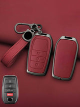 Toyota Key Genuine Leather & Metal Frame