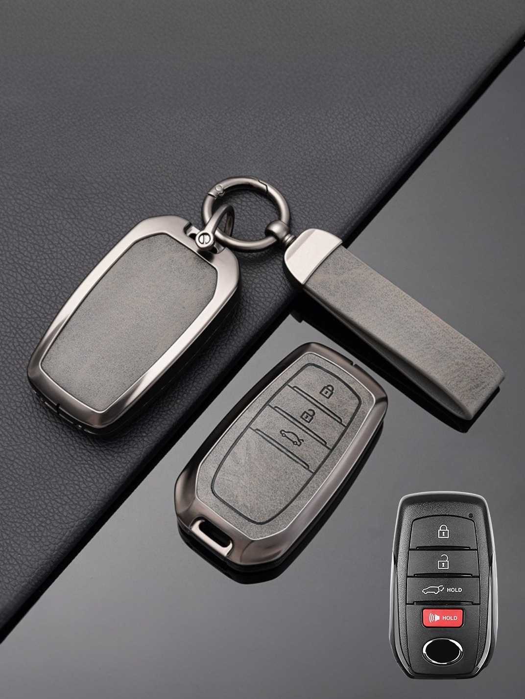 Toyota Key Genuine Leather & Metal Frame