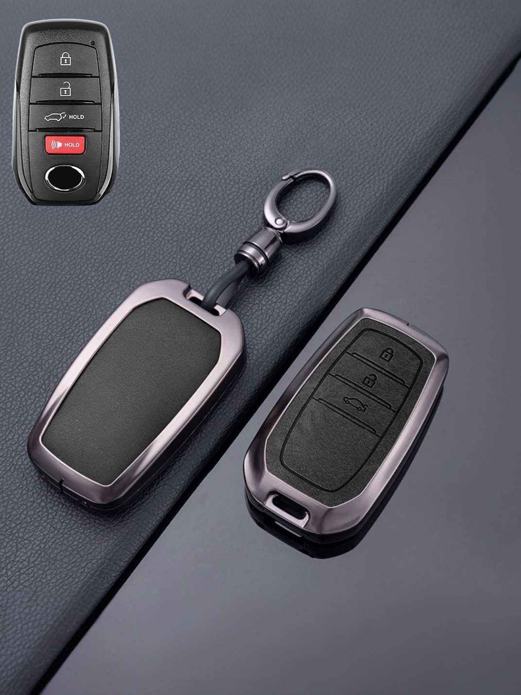 Toyota Key Genuine Leather & Metal Frame