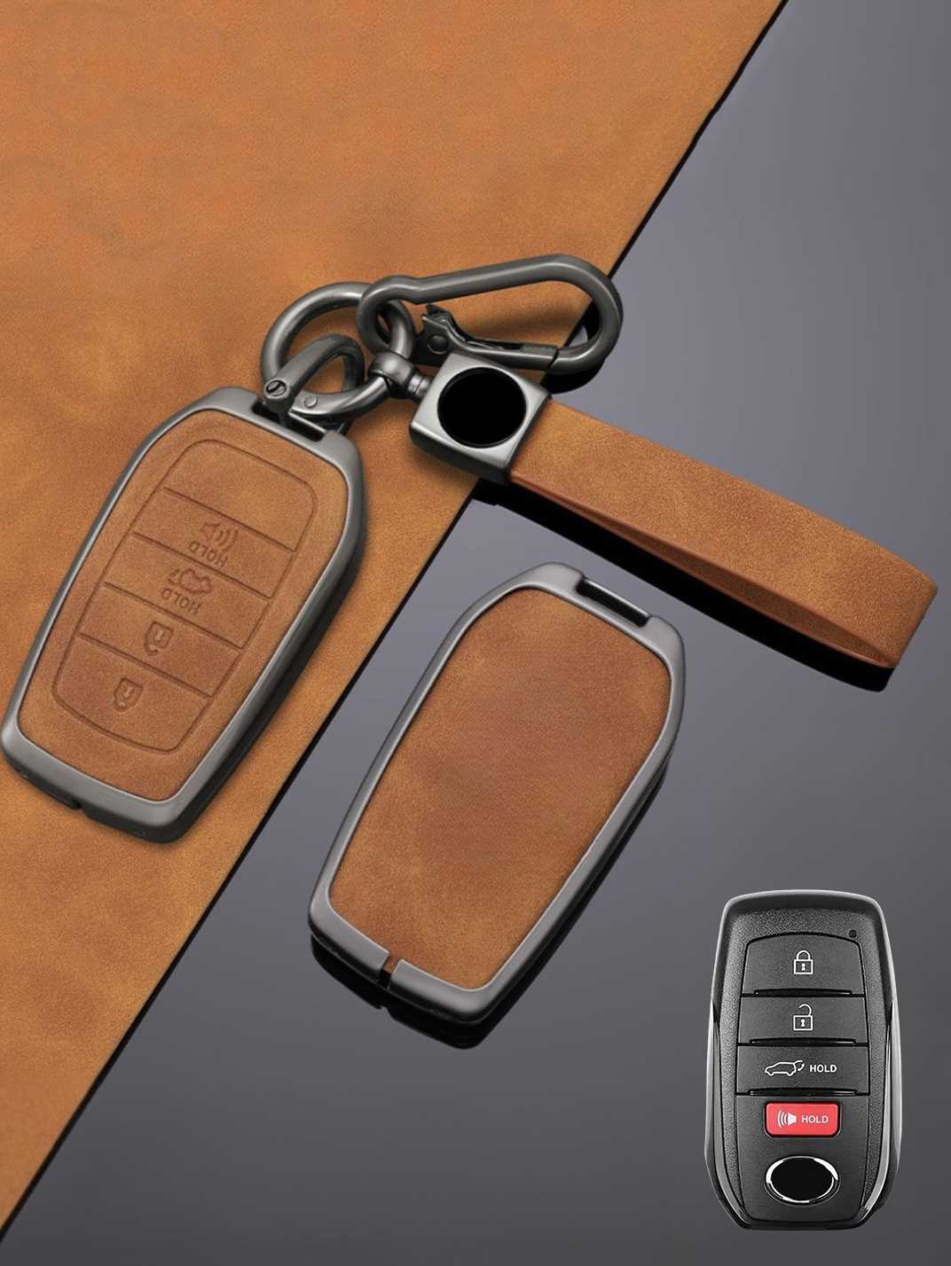 Premium Genuine Leather Toyota Key Cover