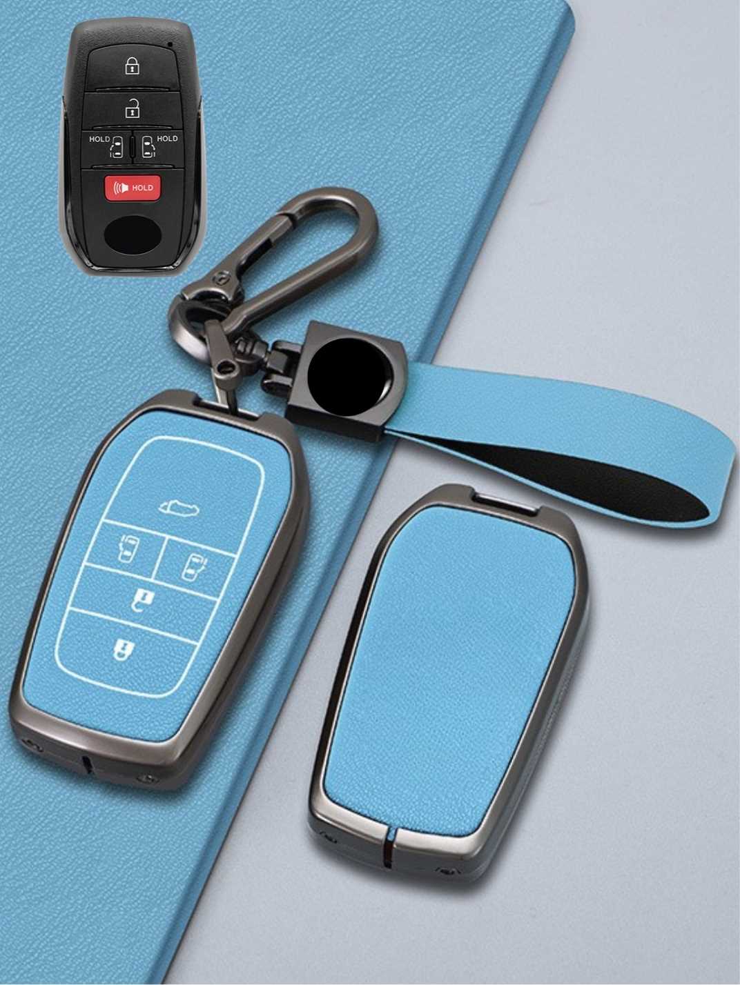 Toyota Key Genuine Leather & Metal Frame