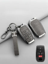 Vintage Leather Metal Alloy Toyota Key Cover