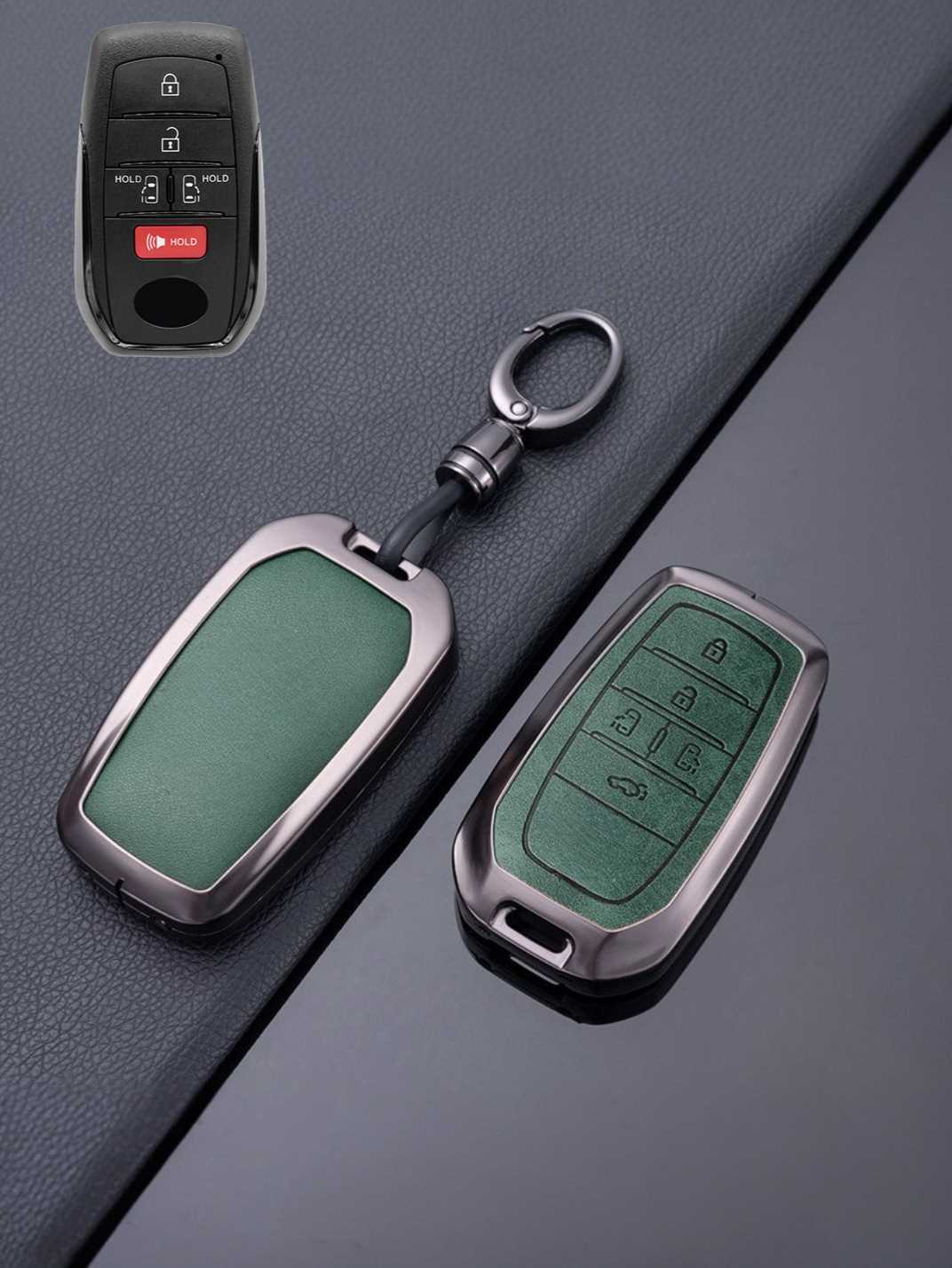 Toyota Key Genuine Leather & Metal Frame