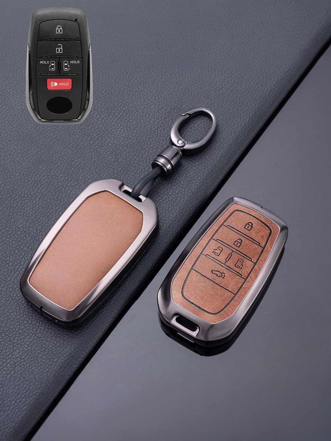 Toyota Key Genuine Leather & Metal Frame