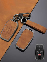 Toyota Key Fob Cover with Leather & Metal Frame