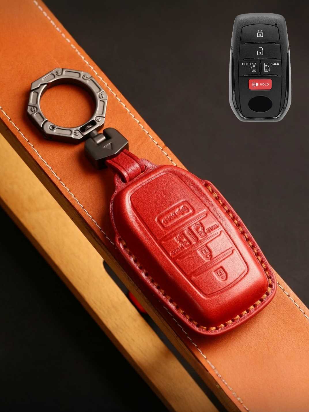 Premium Genuine Leather Toyota Key Cover