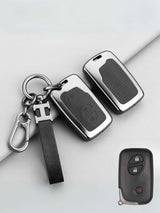 Vintage Leather Metal Alloy Lexus Key Cover