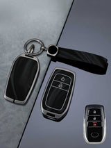 Vintage Leather Metal Alloy Toyota Key Cover