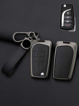 Toyota Key Genuine Leather & Metal Frame