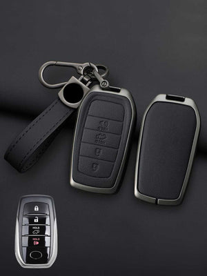 Toyota Key Fob Cover with Leather & Metal Frame