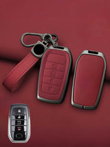 Toyota Key Genuine Leather & Metal Frame