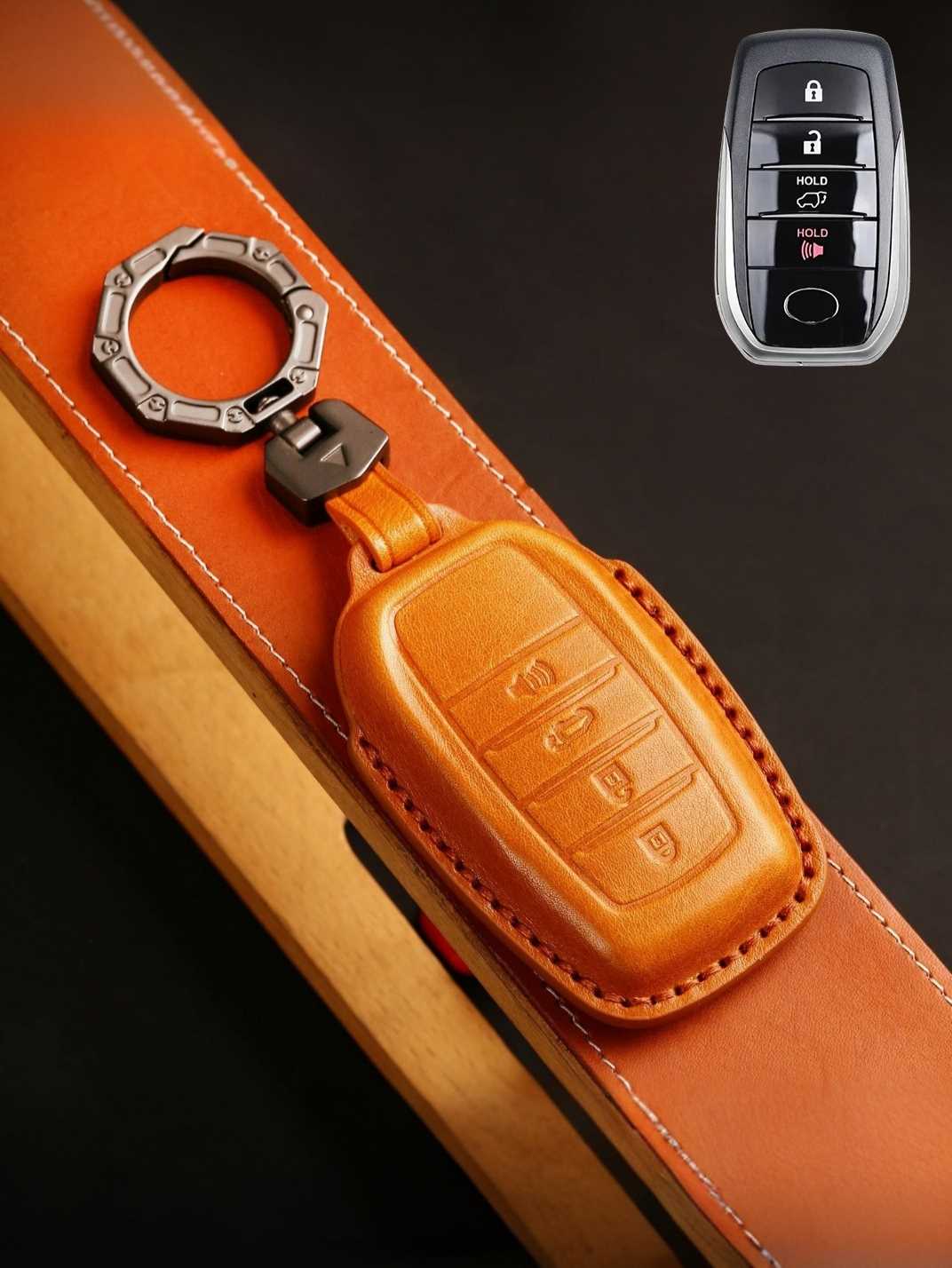 Premium Genuine Leather Toyota Key Cover