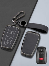 Toyota Key Genuine Leather & Metal Frame