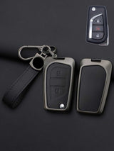 Toyota Key Genuine Leather & Metal Frame