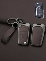 Toyota Key Genuine Leather & Metal Frame
