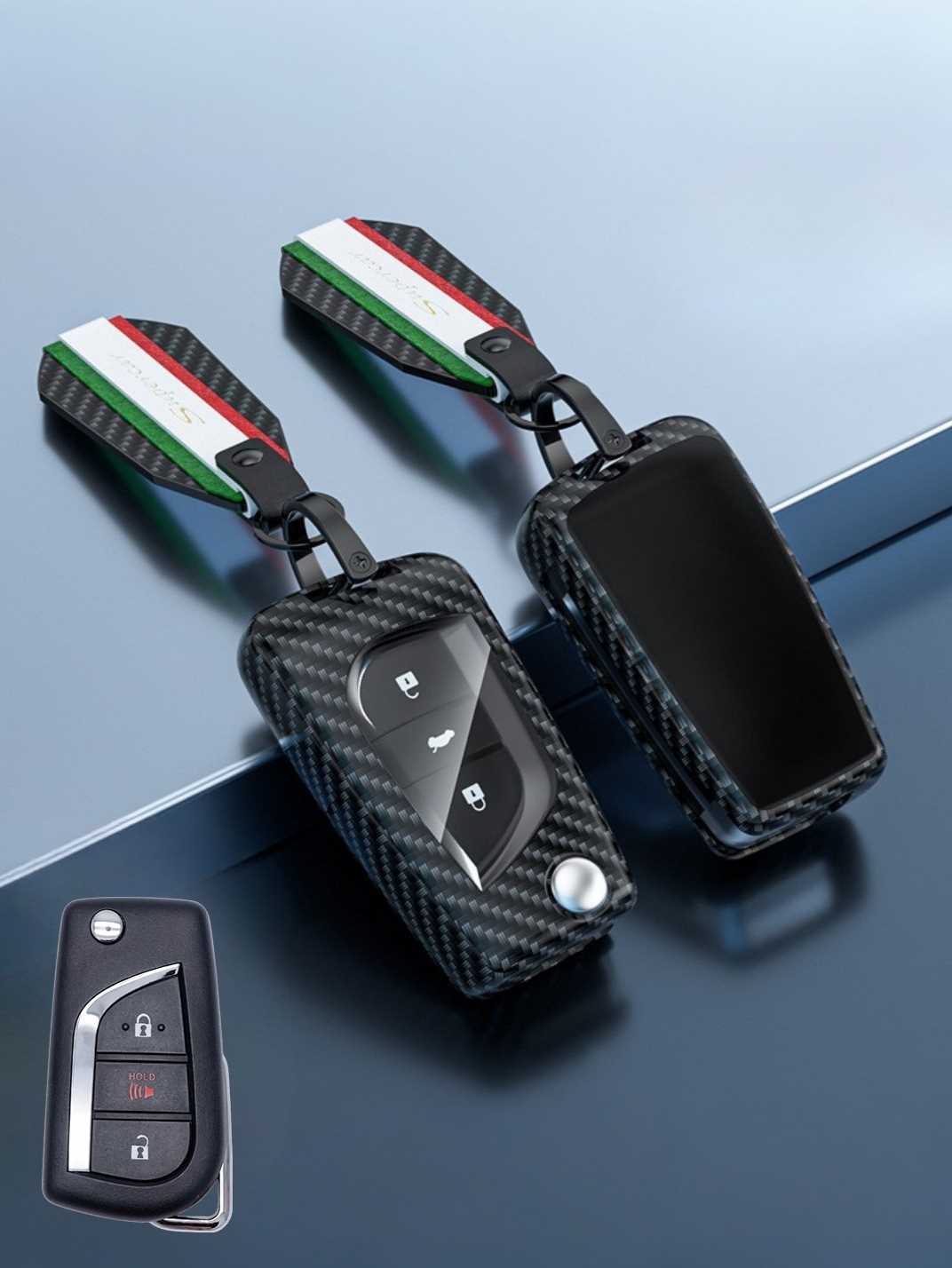 Visible Button Toyota Key Protector Shell