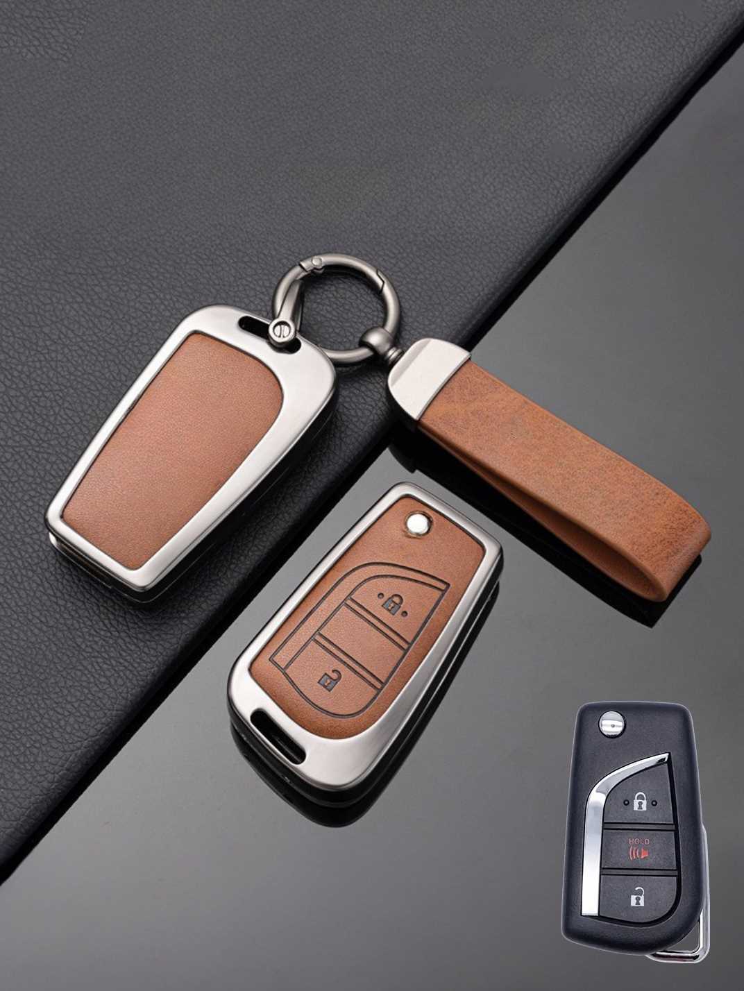 Premium Genuine Leather Toyota Key Cover