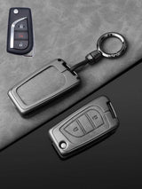 Toyota Key Fob Cover with Leather & Metal Frame