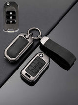 Honda Key Genuine Leather & Metal Frame