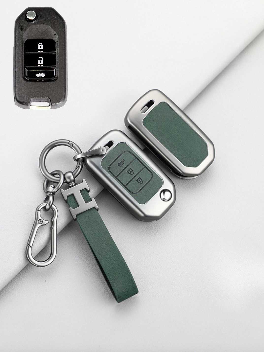 Premium Genuine Leather Honda Key Cover
