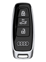 Vintage Leather & Metal Alloy Audi Key Cover