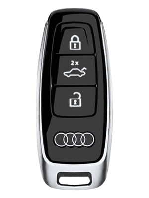 Audi Key Fob Cover with Leather & Metal Frame