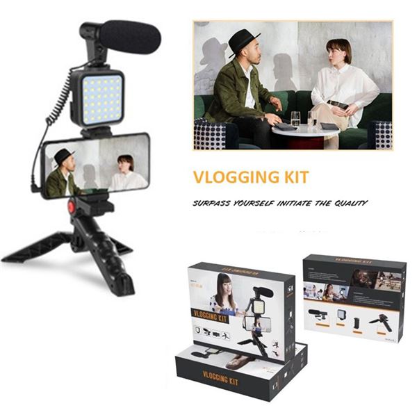 Kit de vlogging avec microphone vidéo Martoffes™ 